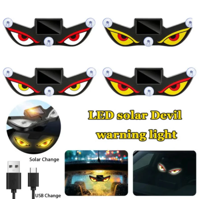 2 Pis Solar Demon Eye Warning Light